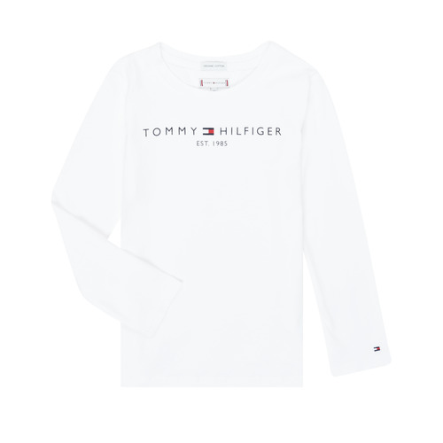 Vêtements Fille T-shirts manches longues Tommy Hilfiger ESSENTIAL TEE L/S Blanc