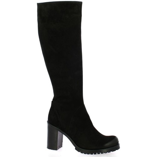 Pao Bottes cuir nubuck Noir - Chaussures Botte Femme 189,00 €