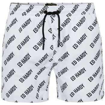 Vêtements Shorts / Bermudas Ed Hardy Logo-rep swim short Blanc