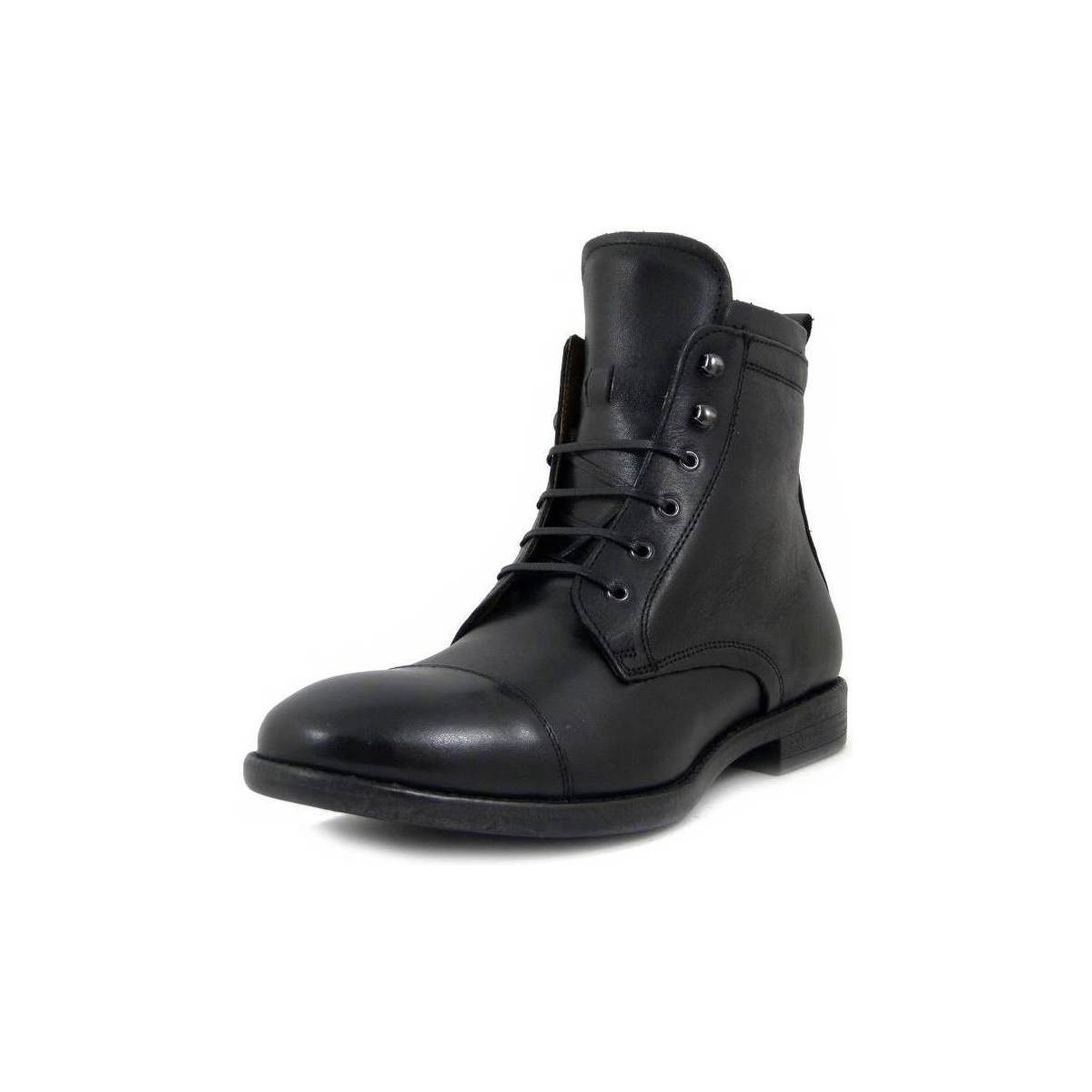 Chaussures Homme Boots Romano Sicari Homme Chaussure, Bottine, Lacets et Zip - 3830 Noir