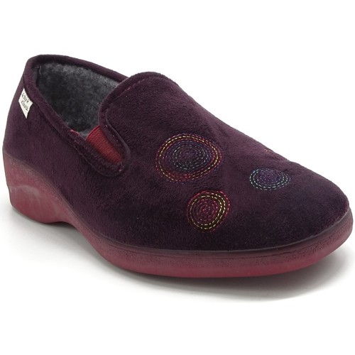Chaussures Femme Chaussons Coton Du Monde 6915 Violet