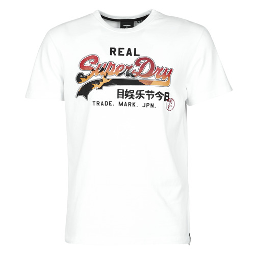 T-shirts Manches Courtes Superdry VL ITAGO TEE 220 Blanc - Livraison Gratuite 