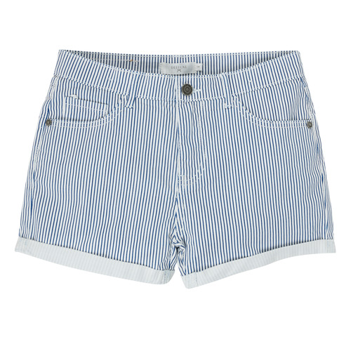 Vêtements Fille Shorts double / Bermudas Deeluxe BILLIE Blanc / Bleu