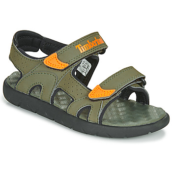 Chaussures Enfant Sandales et Nu-pieds Timberland PERKINS ROW 2-STRAP Vert / Orange