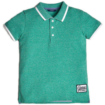 Vêtements Garçon T-shirts & Polos Guess Polo garçon applications en contraste L92P08 Vert Vert