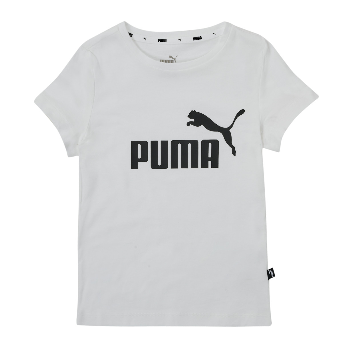 Vêtements Fille T-shirts manches courtes polyester Puma ESS TEE Blanc