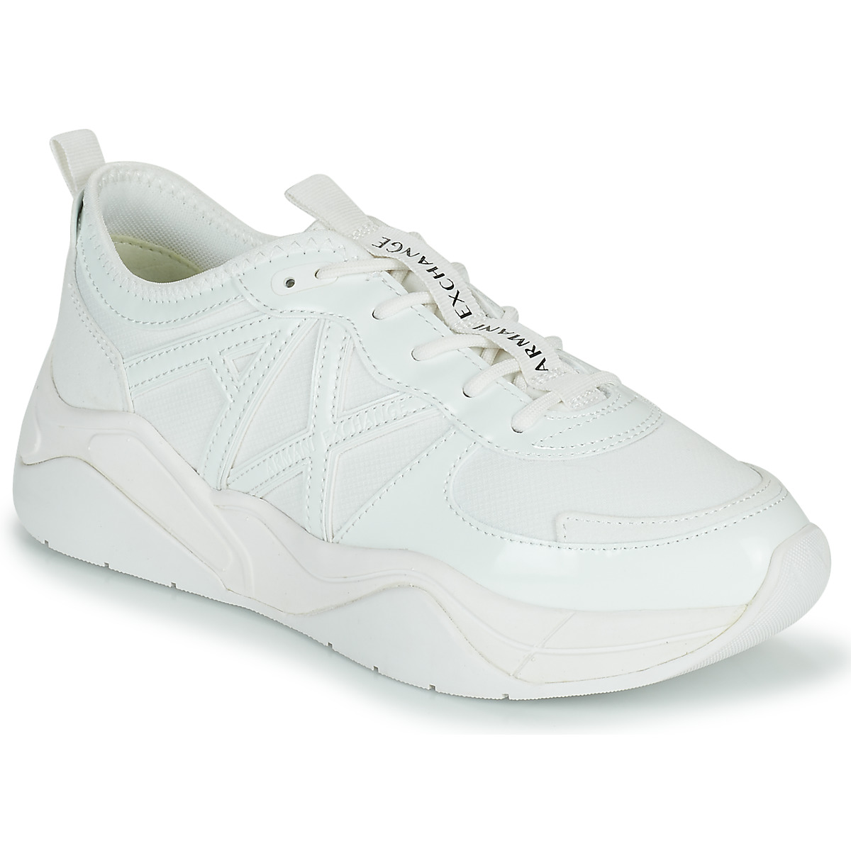 Chaussures Femme Baskets basses Armani buttoned-up Exchange ALBA Blanc