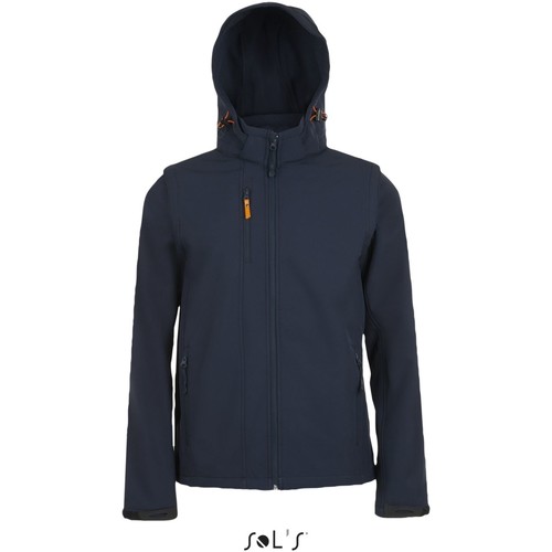 Vêtements chanel pre owned hooded belted jacket item Sol's Coupe-vent  Transformer Bleu