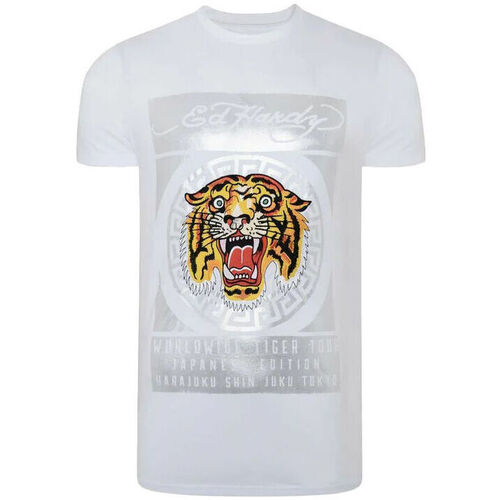 Vêtements Homme T-shirts manches courtes Ed Hardy Tile-roar t-shirt Blanc