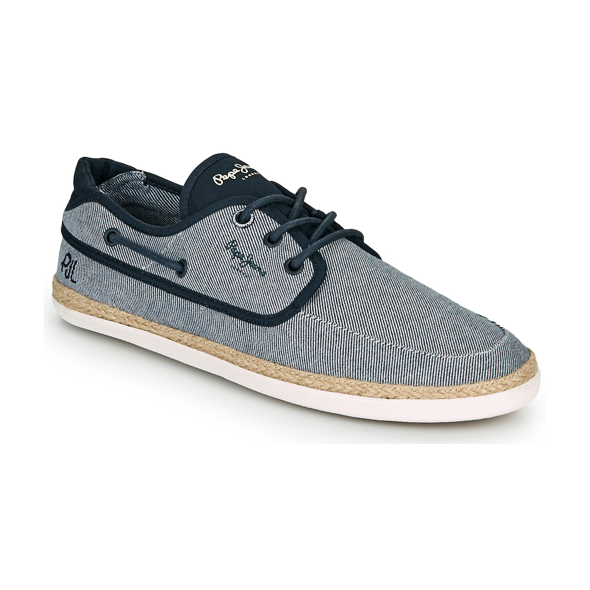 Chaussures Homme Espadrilles Pepe jeans MAUI BOAT CHAMBRAY Marine / Gris