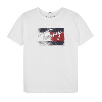 Vêtements Fille T-shirts manches courtes Tommy Hilfiger MONCHE Blanc