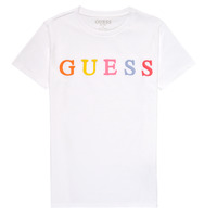 Vêtements Fille T-shirts manches courtes Guess ELE03 COLUMBIA Blanc