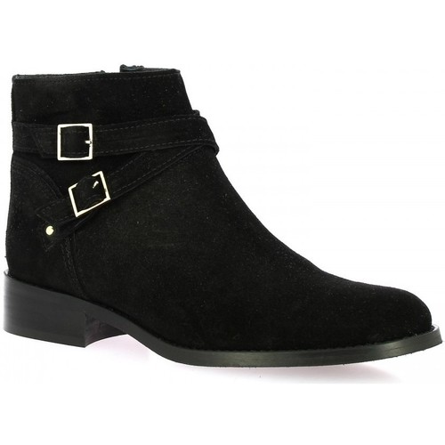 Impact Boots cuir velours Noir - Chaussures Boot Femme 83,30 €