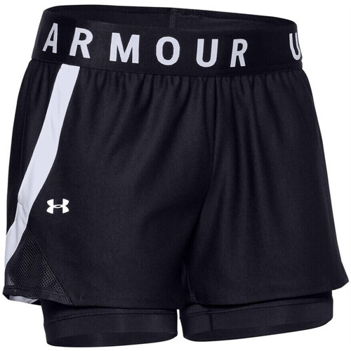 Vêtements Femme Shorts / Bermudas Under halsringning Armour PLAY UP 2-en-1 Noir