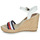 Chaussures Femme Sandales et Nu-pieds Tommy Hilfiger SHIMMERY RIBBON HIGH WEDGE Blanc