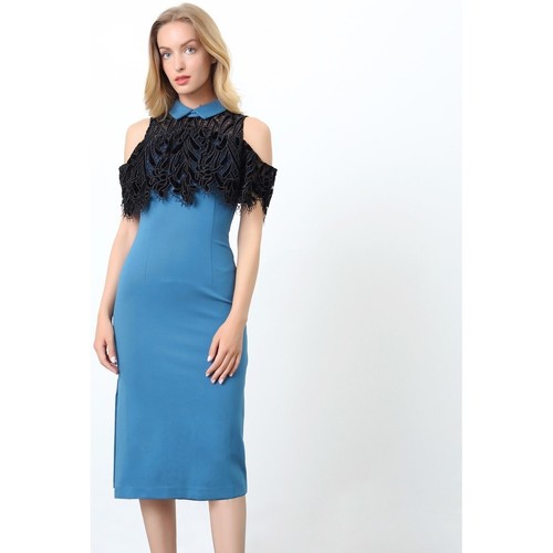 Vêtements Smart & Joy Celestine Bleu lagon - Vêtements Robes courtes Femme 170 