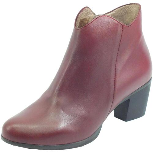 Chaussures Femme Low boots Wonders G-4746 Velvet Rouge