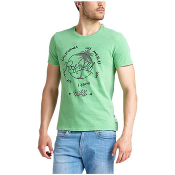 Vêtements Homme T-shirts manches courtes Guess LEA22 T-Shirt Homme RETROPICAL M92I49 Vert (rft) Vert