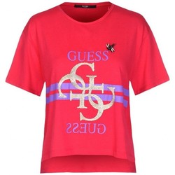 Vêtements Femme Polos manches courtes Guess T-Shirt Femme Iris W83I10 Rouge Fuschia (rft) Rouge