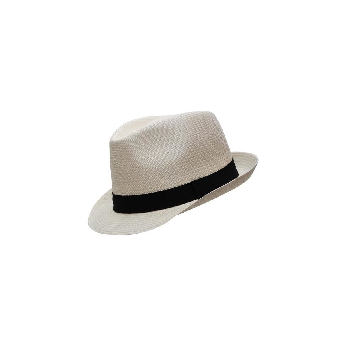 Chapeau Trilby panama véritable pliable T59 Chapeau-Tendance en coloris Blanc Femme Accessoires Chapeaux 