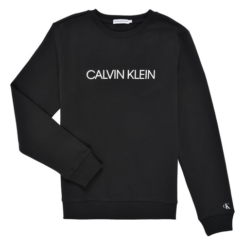 Sweats Calvin Klein Jeans INSTITUTIONAL LOGO SWEATSHIRT Noir - Livraison Gratuite 