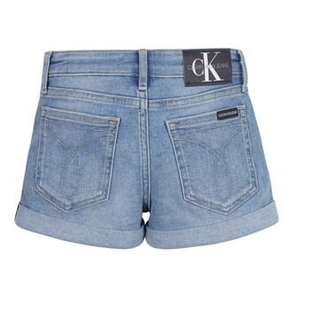 Vêtements Fille Calvin Klein Jeans SLIM SHORT ESS Bleu - Livraison Gratuite 