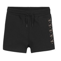 Vêtements Fille Shorts / Bermudas Calvin Klein Jeans CK REPEAT FOIL KNIT SHORTS Noir