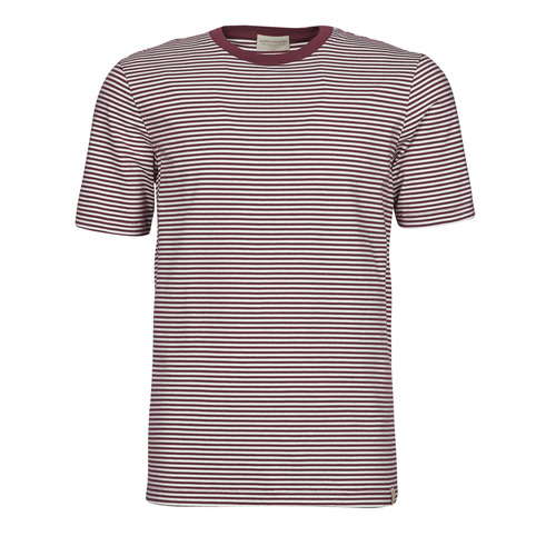 Vêtements Homme T-shirts manches courtes Yarn Dyed Stripe 160847 Rouge / Blanc