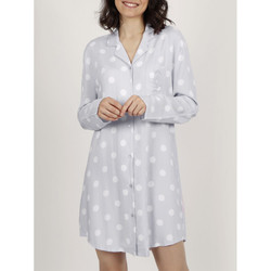 Vêtements Femme Pyjamas / Chemises de nuit Admas Chemise nuit manches longues Classic Dots Gris