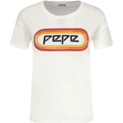 Vêtements Femme T-shirts manches courtes Pepe jeans PL504476 Blanc