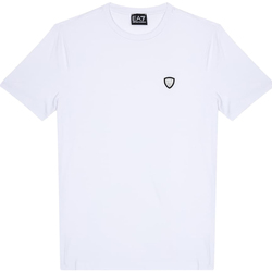 Vêtements Homme T-shirts manches courtes Emporio Armani V-neck fine knit jumper 8NPTL7 PJ03Z Blanc
