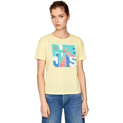Vêtements Femme T-shirts manches courtes Pepe jeans PL504439 Jaune