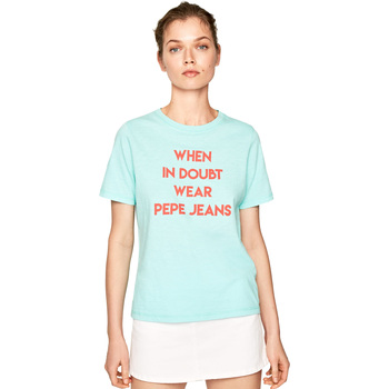 Vêtements Femme T-shirts manches courtes Pepe jeans PL504463 Bleu