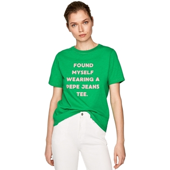 Vêtements Femme T-shirts manches courtes Pepe jeans PL504463 Vert