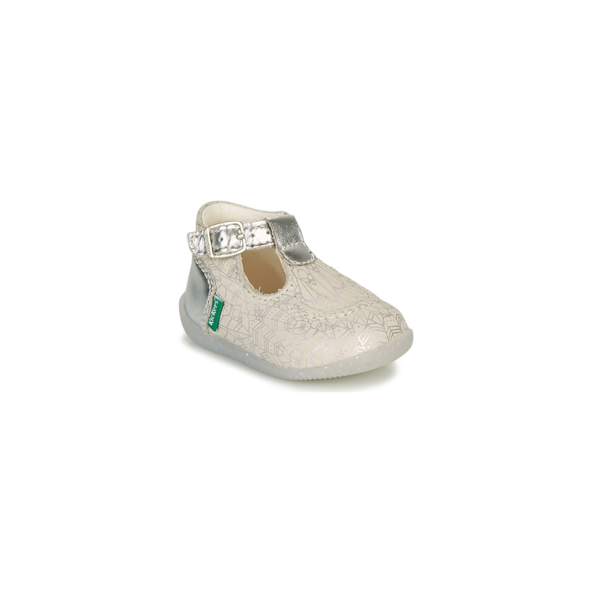 Chaussures Fille Ballerines / babies Kickers BONBEK-2 Argenté