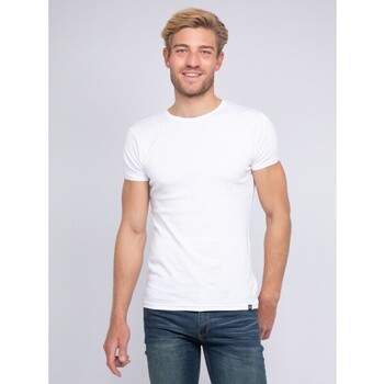 Vêtements Homme T-shirts manches courtes Ritchie T-shirt col rond pur coton organique WARRY Blanc