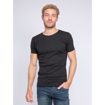 Vêtements Homme B And C Ritchie T-shirt col rond pur coton organique WARRY Noir