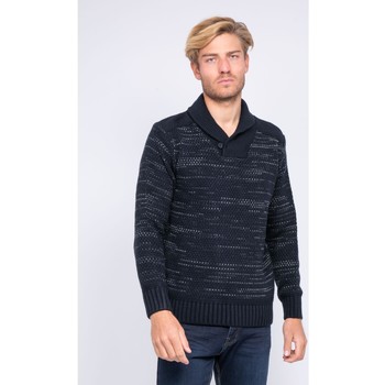 Vêtements Homme Pulls Ritchie Pull col châle en maille LOOPING Bleu marine