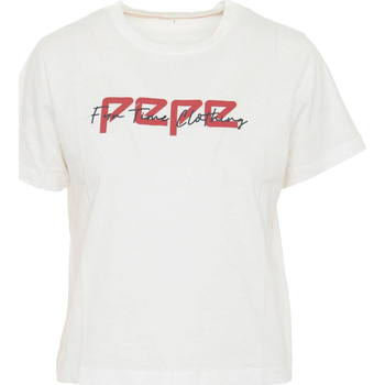 Vêtements Femme T-shirts manches courtes Pepe jeans PL504479 Blanc