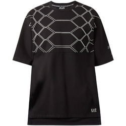 Vêtements Homme T-shirts manches courtes Emporio Armani Printed button-tab shorts 6ZPT43 PJQ0Z Noir