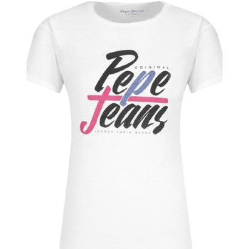 Vêtements Femme T-shirts manches courtes Pepe jeans PL503967 Blanc