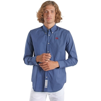 Vêtements Homme Chemises manches longues La Martina OMC015 PP461 Bleu
