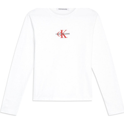 Vêtements Femme T-shirts manches longues Calvin Klein Jeans J20J211804 Blanc