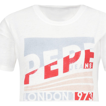 Vêtements Femme T-shirts manches courtes Pepe jeans PL504338 Blanc
