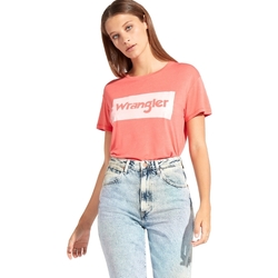 Vêtements Femme T-shirts manches courtes Wrangler W7016D Rouge