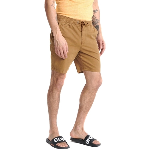 Homme Superdry M7110017A Beige - Vêtements Shorts / Bermudas Homme 55 