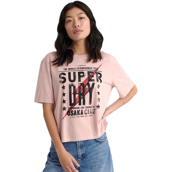 Vêtements Femme T-shirts manches courtes Superdry W6000056A Rose