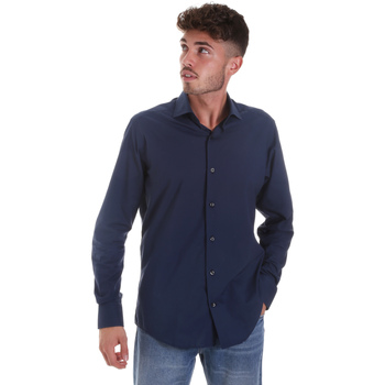Vêtements Homme Chemises manches longues Les Copains 18P.884 P3196SL Bleu