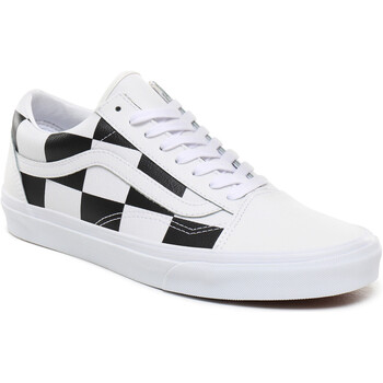 Chaussures Homme Baskets basses Vans OLD SKOOL LEATHER CHECK Blanc