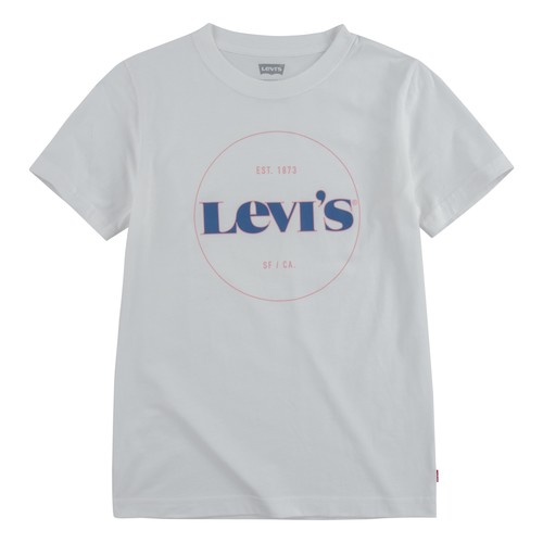Vêtements Garçon Distortion Type SS VA49PVWHT T-shirt Levi's CLADDI Blanc